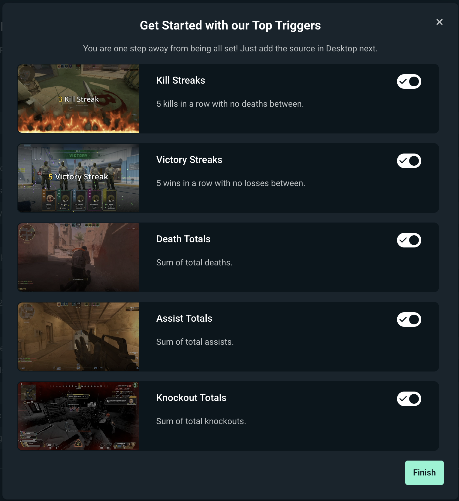 streamlabs desktop game pulse widget game default triggers
